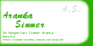 aranka simmer business card